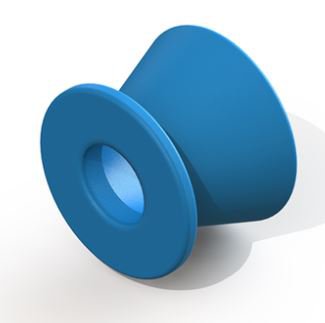 Baxter - Ear Ventilation Tube Bevel Button 0.89 mm Silicone Elastomer Blue Sterile - VT-0607-50