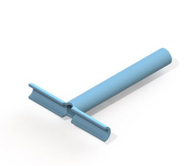 Summit Medical - Ear Ventilation Tube T-Tube Supersoft 1.14 mm Inner Diameter / 9.8 mm Inner Flange Diameter / Inner Flange Distance12.0 mm Silicone Elastomer Blue Sterile - VT-0409-50