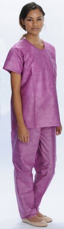 Valumax International Scrub Shirt Easy Breathe Small Cranberry 1 Pocket Short Sleeves Adult - 3520U-CYS