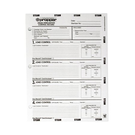 Propper Manufacturing - Sterilization Record Envelope Steam - 26910000