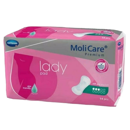 MoliCare Premium Lady Pads - Bladder Control Pad 5-51/2 X 13 Inch Moderate Absorbency Polymer Core One Size Fits Most Adult Female Disposable - 168644