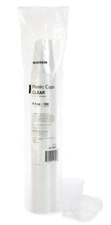 McKesson McKesson Drinking Cup 9 oz. Clear Polypropylene Disposable - 16-PDC9
