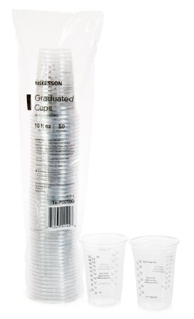 McKesson McKesson Graduated Drinking Cup 10 oz. Clear Polyethylene Disposable - 16-PDC10G