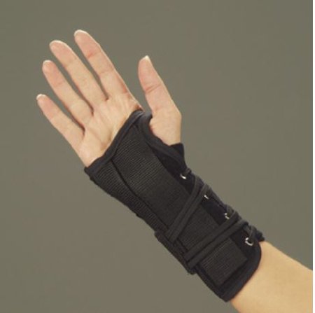 DeRoyal - Wrist Splint Suede Leatherette / Metal / Nylon Tricot Left Hand Black Medium - 5023-08