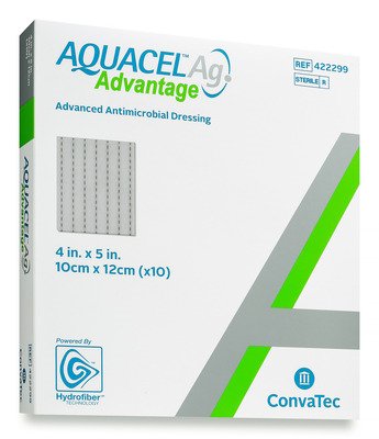 Convatec Aquacel Ag Advantage Silver Dressing 4 X 5 Inch Rectangle Sterile - 422299