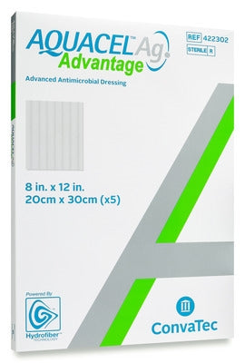 Convatec Aquacel Ag Advantage Silver Dressing 8 X 12 Inch Rectangle Sterile - 422302