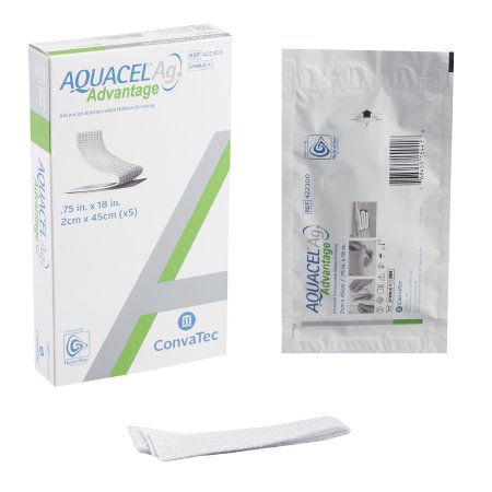 Aquacel AG Advantage - Silver Hydrofiber Dressing Aquacel Ag Advantage 3/4 X 18 Inch Ribbon Sterile - 422300