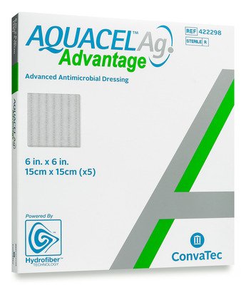 Convatec Aquacel Ag Advantage Silver Dressing 6 X 6 Inch Square Sterile - 422298