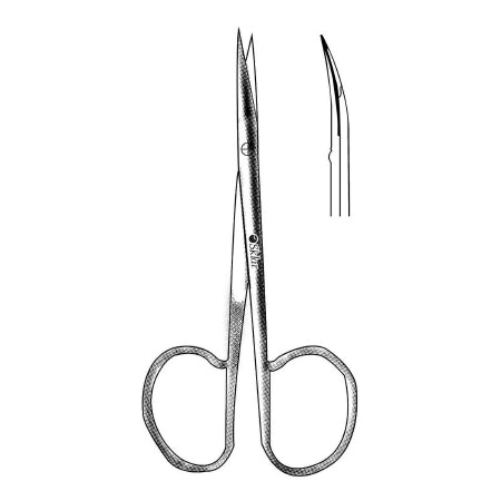 Sklar - Blepharoplasty Scissors 4-1/4 Inch Length OR Grade Stainless Steel NonSterile Finger Ring Handle - 47-1153