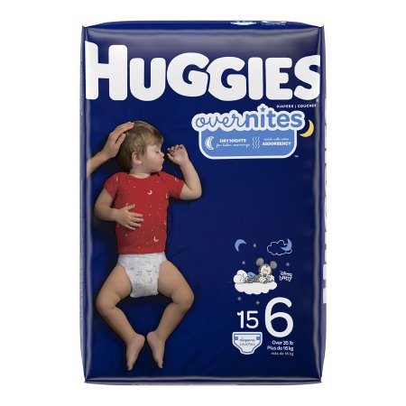 Huggies Overnites - Unisex Baby Diaper Size 6 Disposable Heavy Absorbency - 49541