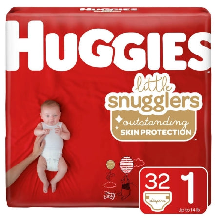 Kimberly Clark Huggies Little Snugglers Baby Diaper Tab Closure Size 1 Disposable Moderate Absorbency - 34717