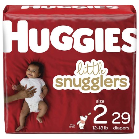 Huggies Little Snugglers - Unisex Baby Diaper Size 2 Disposable Moderate Absorbency - 49697