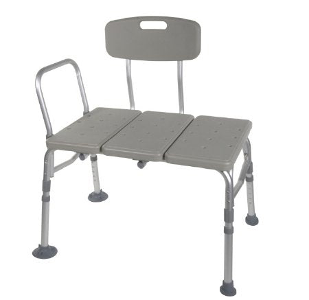 McKesson - Knocked Down Bath Transfer Bench Removable Arm Rail 17-1/2 to 22-1/2 Inch Seat Height 400 lbs. Weight Capacity - 146-12011KD-1