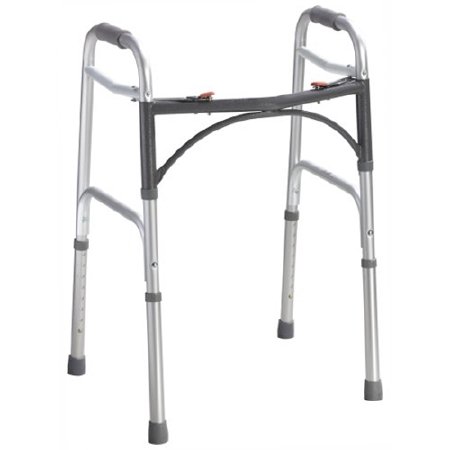 McKesson - Folding Walker Adjustable Height Aluminum Frame 350 lbs. Weight Capacity 32 to 39 Inch Height - 146-10200-1