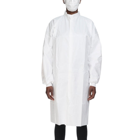 Contec CritiGear - Cleanroom Lab Coat White Large Knee Length Disposable - HCGA0032