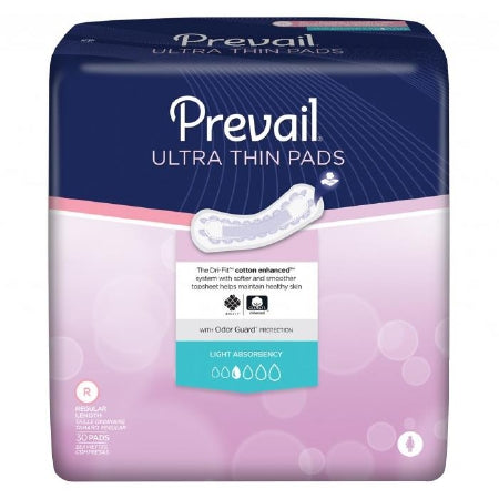 First Quality PrevailDaily Pads Bladder Control Pad 9-1/4 Inch Light Absorbency Polymer One Size Fits Most Female Disposable - PV-930/2