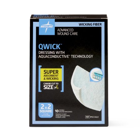 Qwick - Super Absorbent Dressing 2 X 2 Inch Polyacrylate Square Sterile - MSC5822