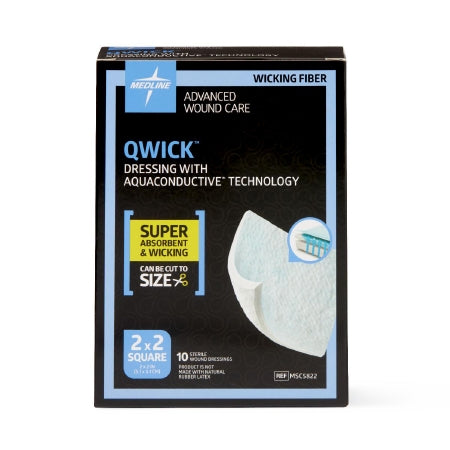 Qwick - Super Absorbent Dressing 2 X 2 Inch Polyacrylate Square Sterile - Medline - MSC5822