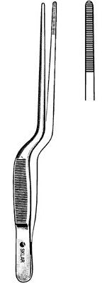 Econo - Nasal Forceps Jansen 6-1/2 Inch Length Floor Grade Pakistan Stainless Steel NonSterile NonLocking Bayonet Handle Straight Blunt Tips, Serrated - 21-605