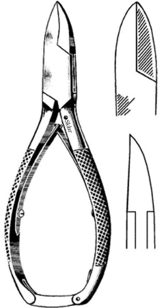 Econo - Nail Nipper Concave Jaw 5-1/2 Inch Length Pakistan Stainless Steel - 21-493