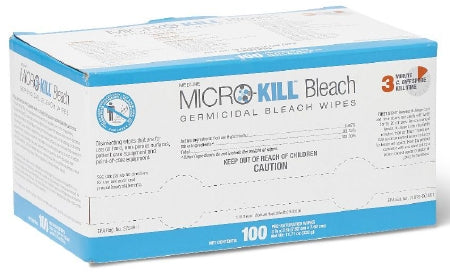 Micro-Kill Bleach - Surface Disinfectant Cleaner Premoistened Germicidal Manual Pull Wipe 100 Count Individual Packet Bleach Scent NonSterile - Medline - MSC351420AN