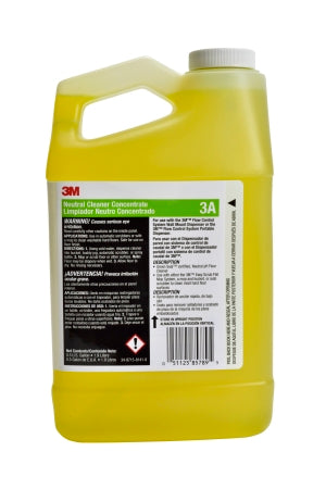 3M - Floor Cleaner Liquid Concentrate 1/2 Gallon Jug Fresh Scent Manual Pour - 3A