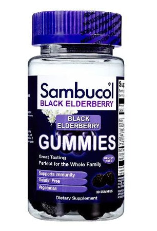 Emerson Healthcare Sambucol Dietary Supplement Black Elderberry Extract 50 mg Strength Gummy 30 per Bottle Black Elderberry - 89611600122