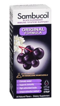 Sambucol - Dietary Supplement Natural Ingredients Syrup 4 oz. Black Elderberry - 89611600110