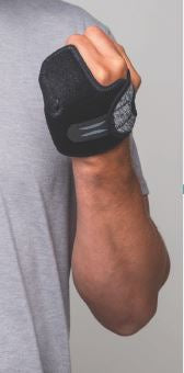 The Handcuff I-Plus - Hand Orthosis Low Profile Foam / Nylon Polyester Blend / Spandex / Stainless Steel Mesh Right Hand Black / Gray Small / Medium - 1048-RT-S/M