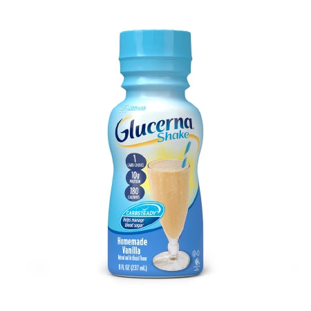 Abbott Nutrition Glucerna Shake Oral Supplement Homemade Vanilla Flavor 8 oz. Bottle Ready to Use - 64398