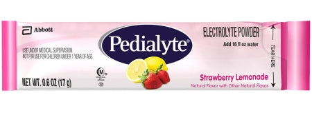 Abbott Nutrition Pedialyte Power Packs Pediatric Oral Electrolyte Solution Strawberry Lemonaid Flavor 17 Gram Individual Packet Powder - 64172