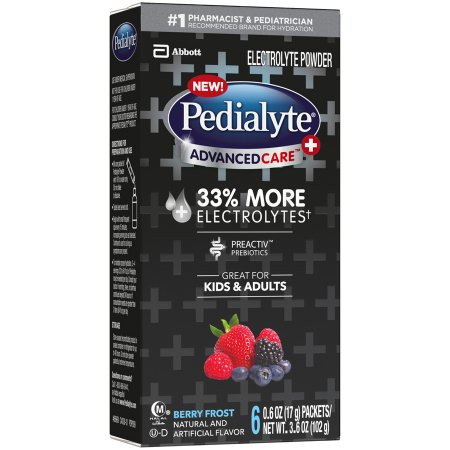 Abbott Nutrition Pedialyte AdvancedCare Plus Pediatric Oral Electrolyte Solution Berry Frost Flavor 17 Gram Individual Packet Powder - 66969
