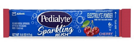 Abbott Nutrition Pedialyte Sparkling Rush Pediatric Oral Electrolyte Solution Cherry Flavor 17 Gram Individual Packet Powder - 67220