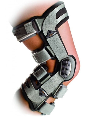 DJO OA Adjuster 3 Medial Knee Brace 2X-Large D-Ring / Hook and Loop Strap Closure 26-1/2 to 29-1/2 Inch Thigh Circumference Right Leg - 11-1590-6