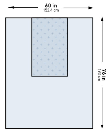 Mckesson Brand General Purpose Drape Mckesson Three-Quarter Drape 60 W X 76 L Inch Sterile - 16-I80-12110G-S