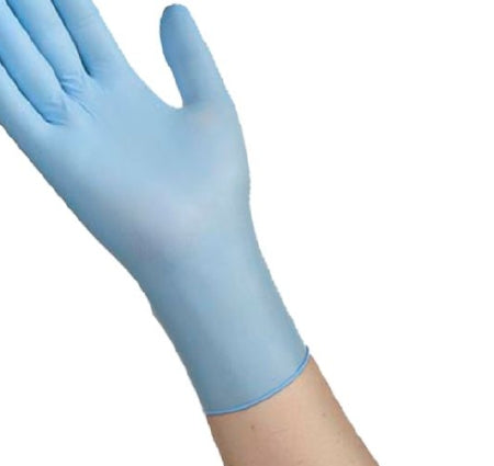Cardinal Esteem Comfort Exam Glove Small NonSterile Nitrile Standard Cuff Length Textured Fingertips Blue Chemo Tested - 88ES02S