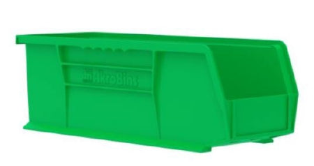 Akro-Mils Akrobins Stackable Bins AkroBins Green Plastic 5 X 5 X 14-3/4 Inch - 30234GREEN