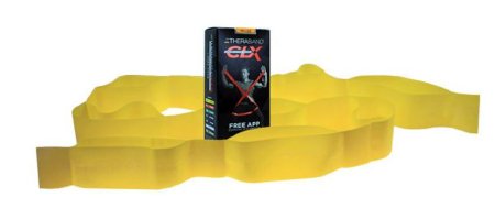 TheraBand CLX Consecutive Loops - Exercise Resistance Band with Loops Yellow 4 Inch X 5 Foot Light Resistance - 12714-T