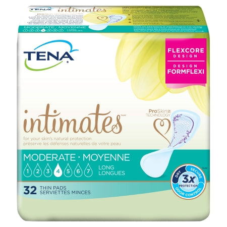 Essity HMS North America Inc TENA Intimates Moderate Bladder Control Pad 13 Inch Length Moderate Absorbency Dry-Fast Core One Size Fits Most Female Disposable - 54266
