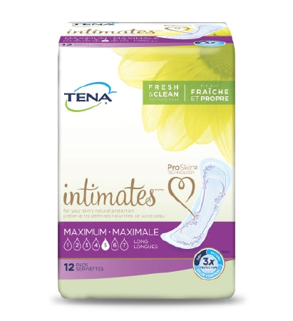 Essity HMS North America Inc TENA Intimates Maximum Bladder Control Pad 13 Inch Length Heavy Absorbency Dry-Fast Core One Size Fits Most Female Disposable - 54267