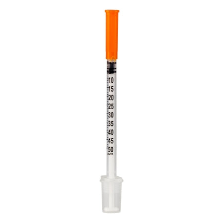 Sol-Millennium Medical SYRINGE, INSULIN 0.5ML 27GX1/2" W/FIXED NDL (100/BX 10BX/CS) - 1652712B