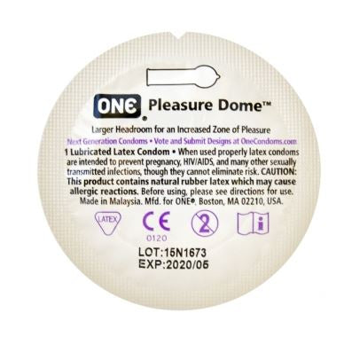 Global Protection Corporation ONE Condom Lubricated Flared 1000 per Case - 11200C