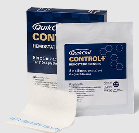 Quick Clot Inject QuikClot Control+ - Hemostatic Dressing 5 X 5 Inch 1 per Pack Individu ...