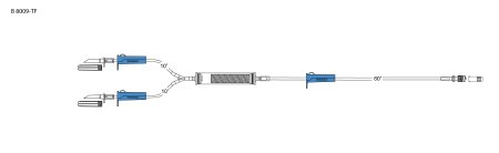 CareSafe - Primary IV Administration Set 20 Drops / mL Drip Rate 110 Inch Tubing 2 Ports - B8009-TF