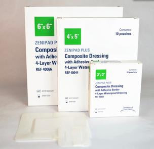 Focus Health Group Zenipad Plus Composite Dressing Waterproof 6 X 6 Inch 4 X 4 Inch Pad Sterile - 40066