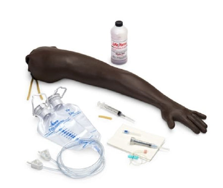 Nasco Life/Form Advance Training Arm Kit Venipuncture and Injection Dark Skin Arm Adult - SB29869D