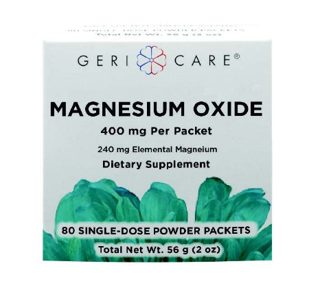 McKesson Geri-Care Mineral Supplement Magnesium Oxide / Elemental Magnesium 400 mg Strength / 240 mg Strength Powder 80 per Box Unflavored - 57896073408