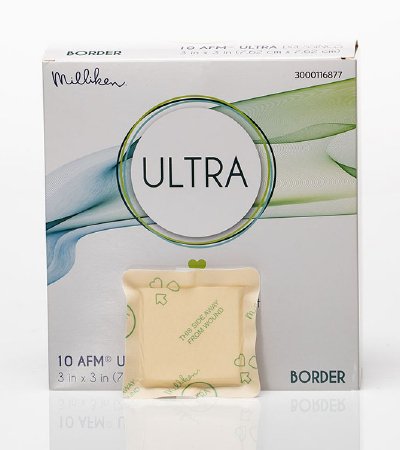 Ultra - Silicone Foam Dressing ULTRA 3 X 3 Inch Square Silicone Adhesive with Border Sterile - 3000116877