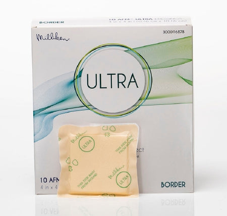 Milliken & Company DRESSING, FOAM ULTRA BORDER 4"X4" (10/BX 10BX/CS) - 3000116878