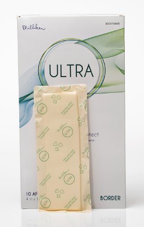 Ultra - Silicone Foam Dressing ULTRA 4 X 10 Inch Square Silicone Adhesive with Border Sterile - 3000116880